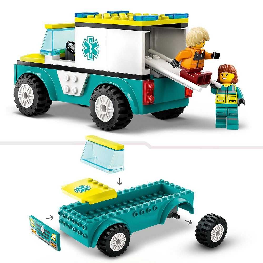 Klocki Lego City 60403 Karetka i Snowboardzista