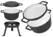 Kociołek żeliwny 3w1 Emalia 8L Pat.Grill