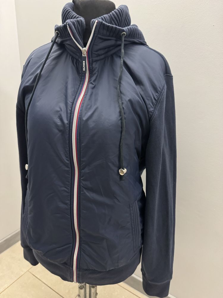 TH Tommy Hilfiger ,bluza jak kurtka wiosna, kangurka L/XL Logowana