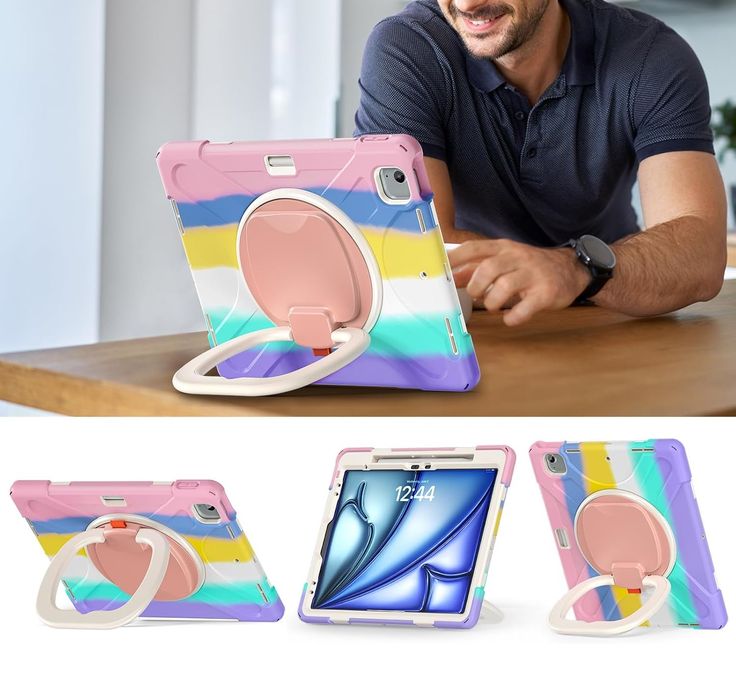 Etui do iPad Pro 5/4/3 12.9” z Podstawką i Paskiem na Ramię Kolorowe