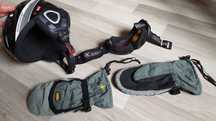 Zestaw kask s/m SKI SNB, rękawice GMC jednopalczaste L, gogle Keen M