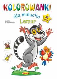 LEMUR Kolorowanka dla malucha z naklejkami