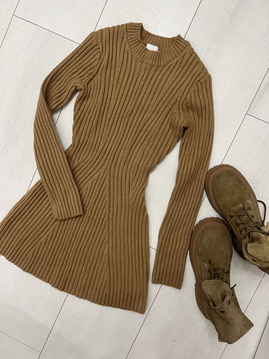 Сукня hm тепла коричнева плаття