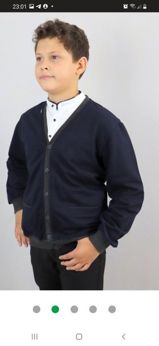 Новий кардиган 140см./10 для хлопчика трикотажний