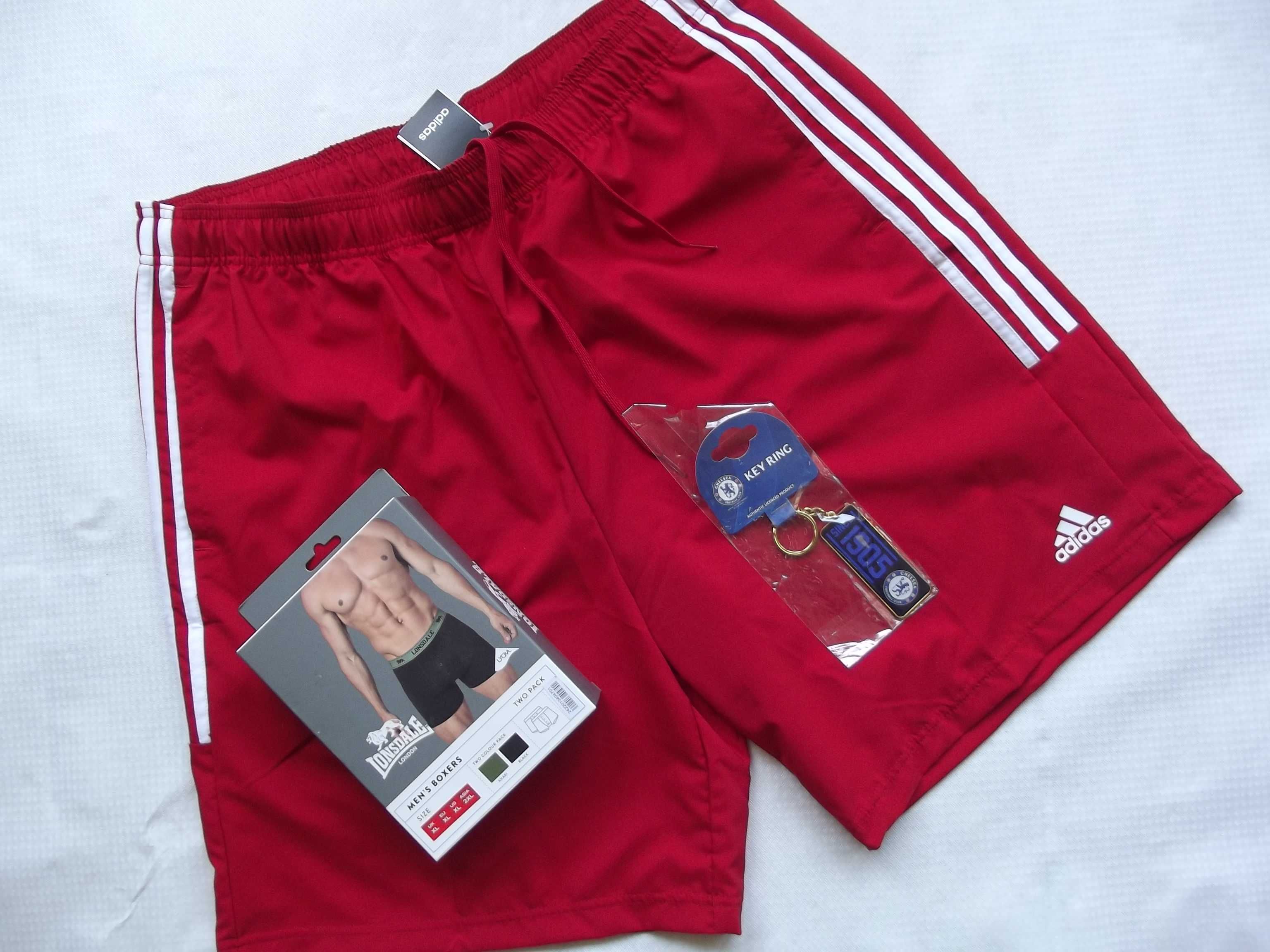 Adidas spodenki XL bokserki Lonsdale XL Chelsea brelok piłka golfowa