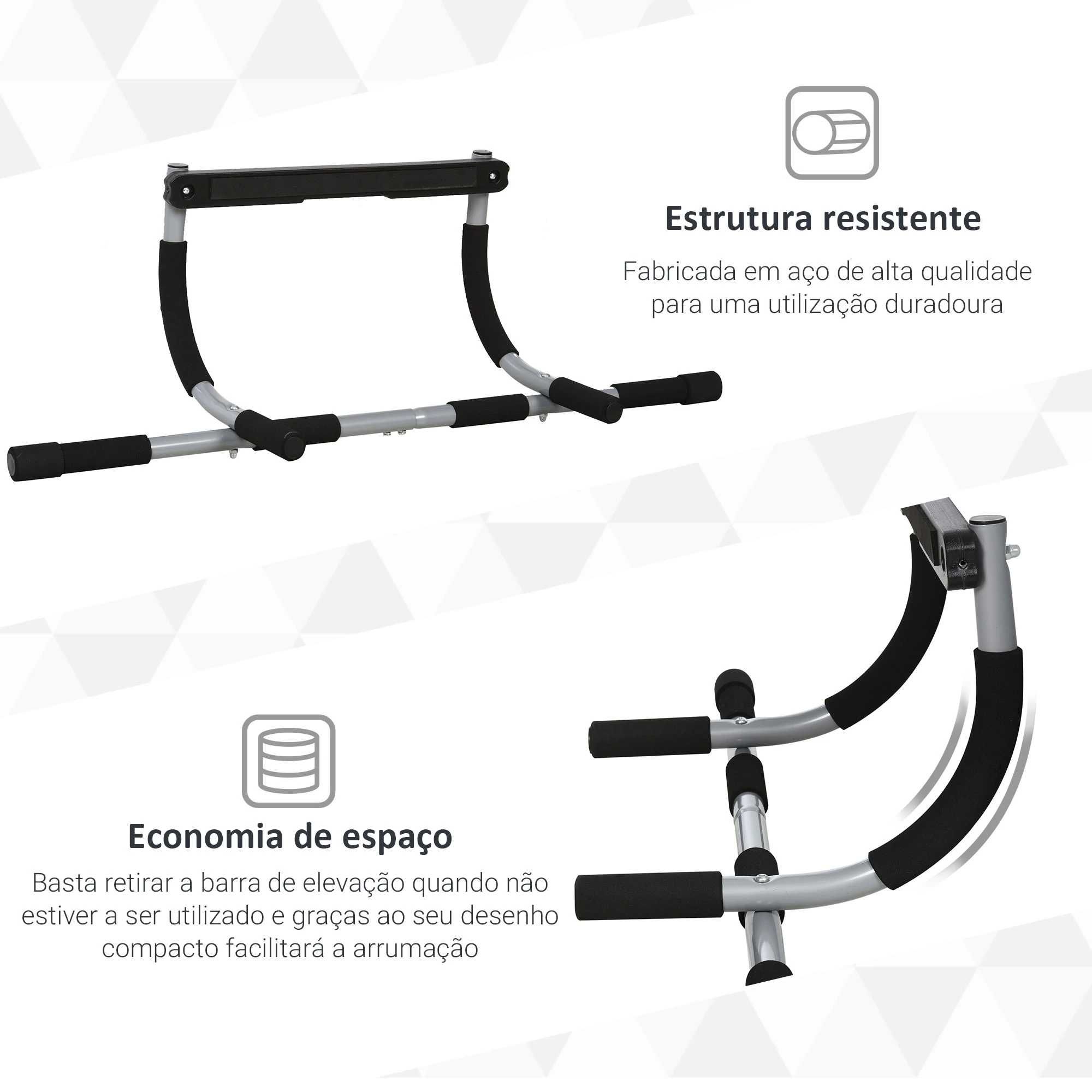 NOVO: Barra de Elevação de Pull up para Porta - ainda embalado
