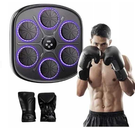 Muzyczna maszyna do boksu z Bluetooth DO TRENINGU!, ĆWICZEŃ + RĘKAWICE