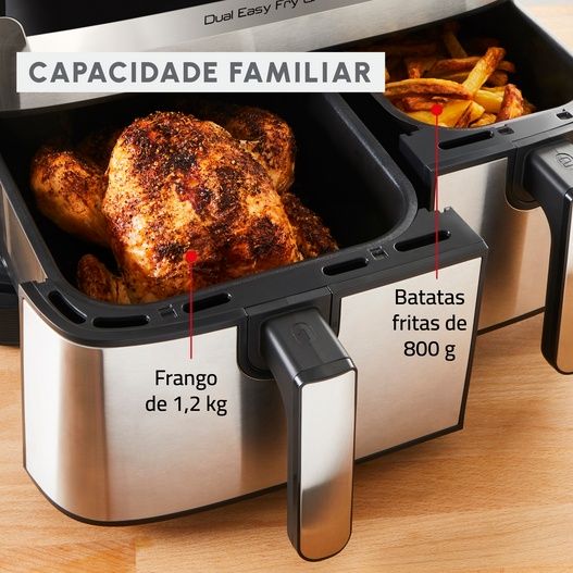 Comprada em 18/08/2025 - Air Fryer Moulinex Dual Easy Fry & Grill 8.3