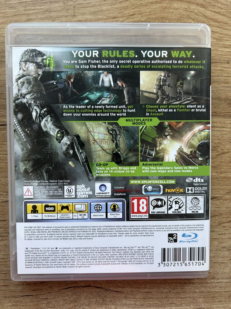 Splinter cell blacklist gra  na PSP