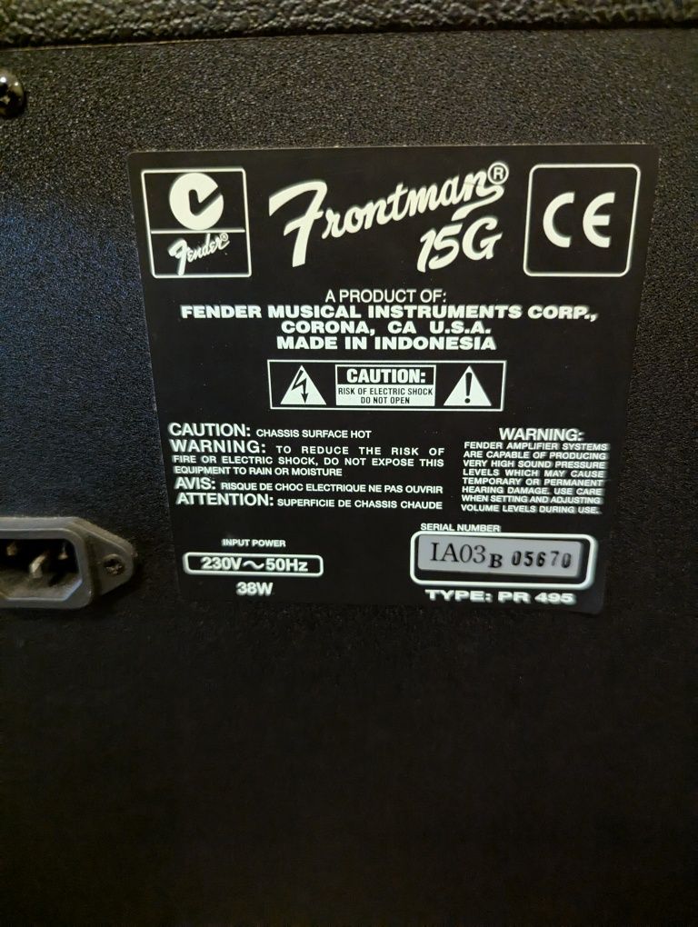 Гітарний підсилювач Fender Frontman 15G