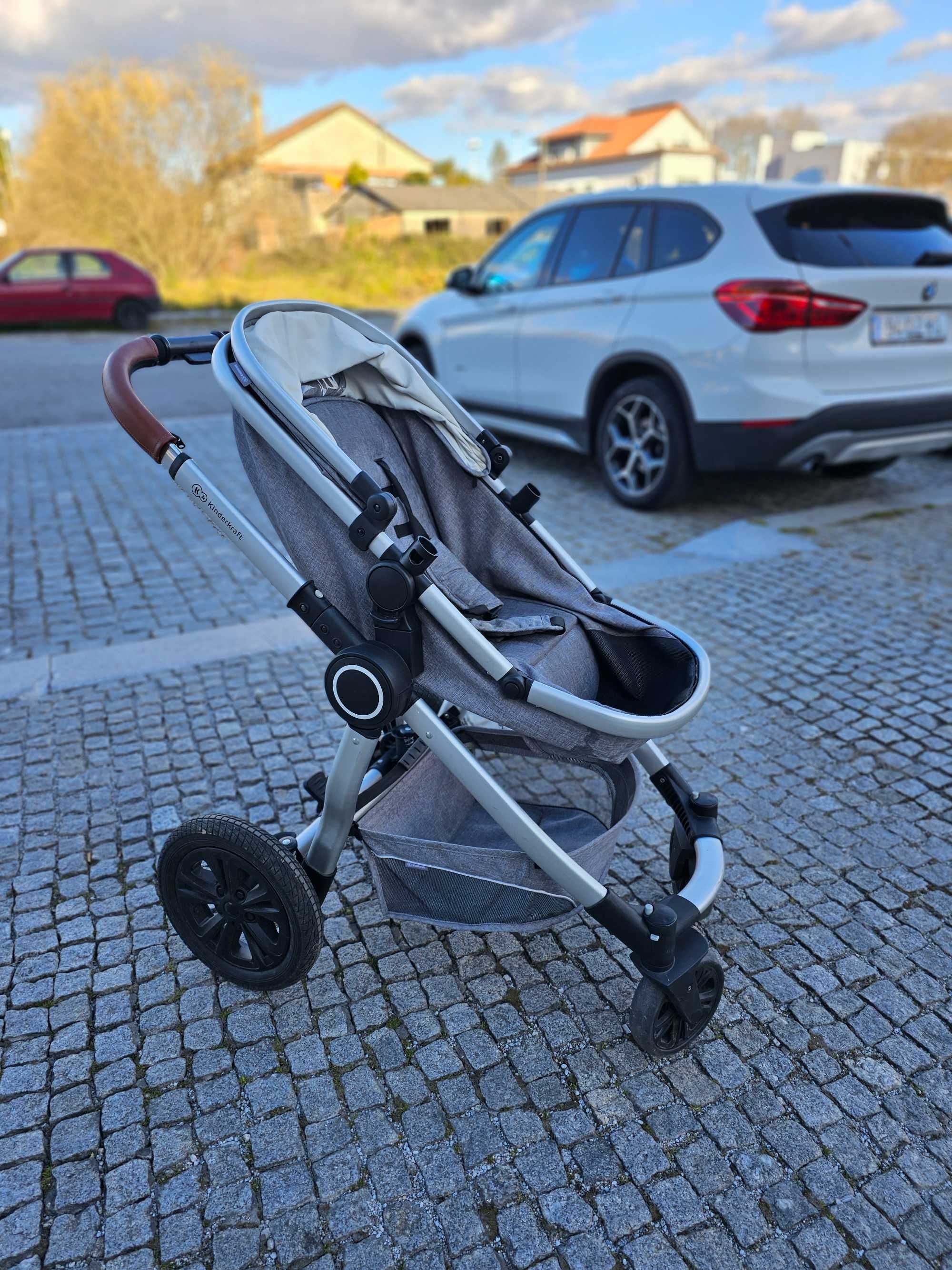 Carro de bebe com alcofa + ovo Kinderkraft