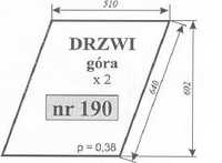 szyba drzwi górna Zetor 811 , 8145 , 9111 ,9145 , 10111 ,10145 ACX006i