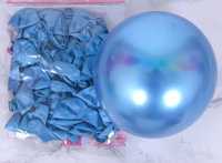 Латексні сині повітряні кульки, хром, розмір 25 см