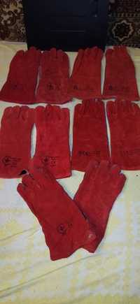 краги сварочные перчатки красные