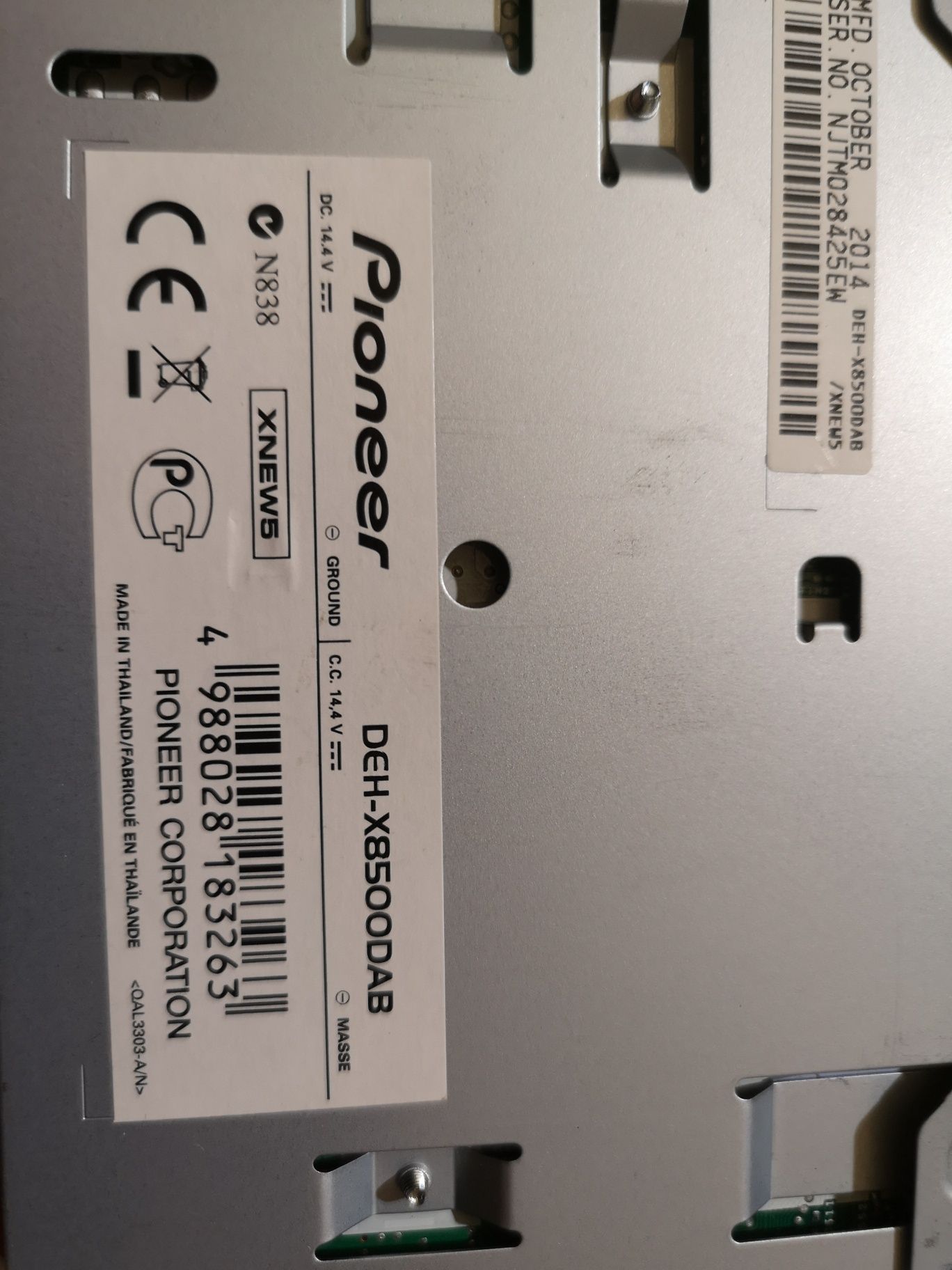 Radio Samochodowe  Pioneer DEH-X8500DAB