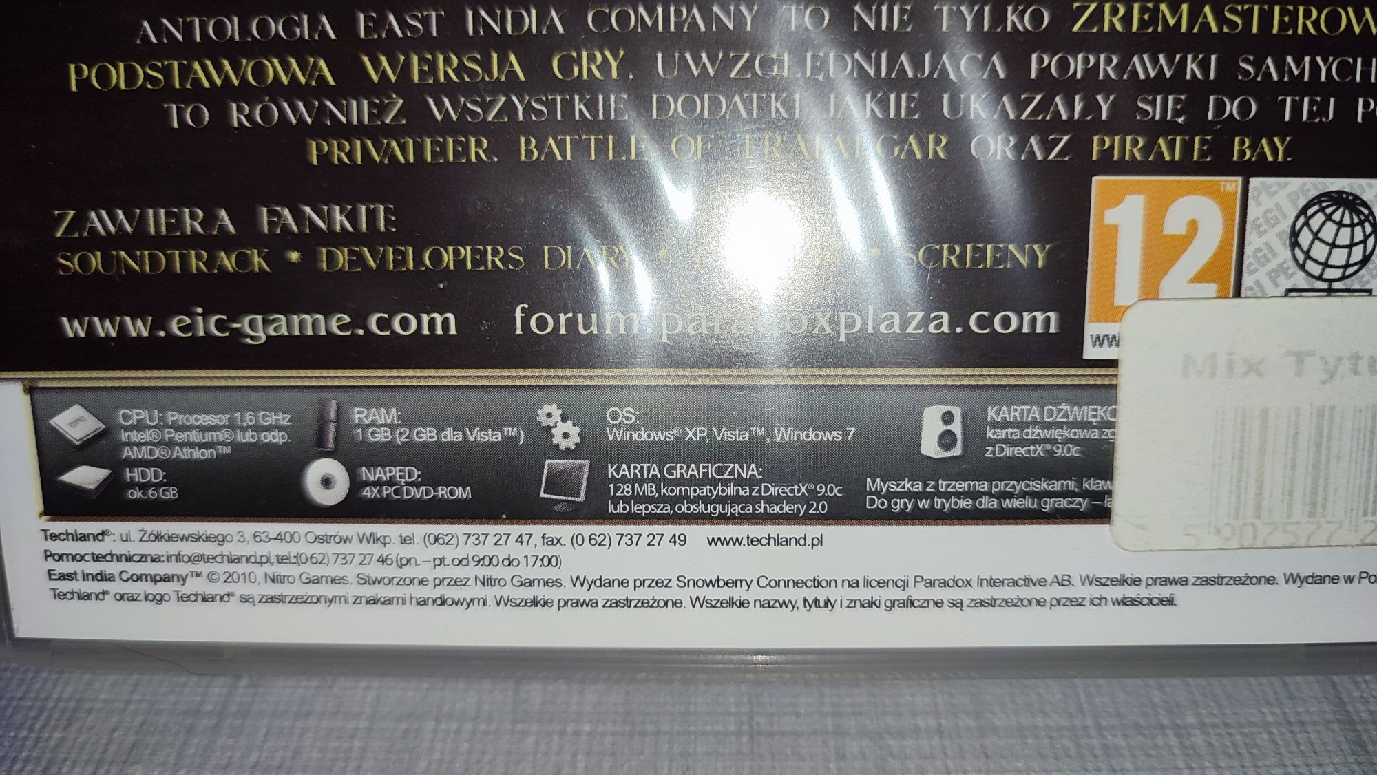 Gra PC East India Company Antologia Folia Oryginalnie Zamknięta