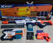 Duży zestaw zabawek X Shot pistolet 75 cm na strzałki