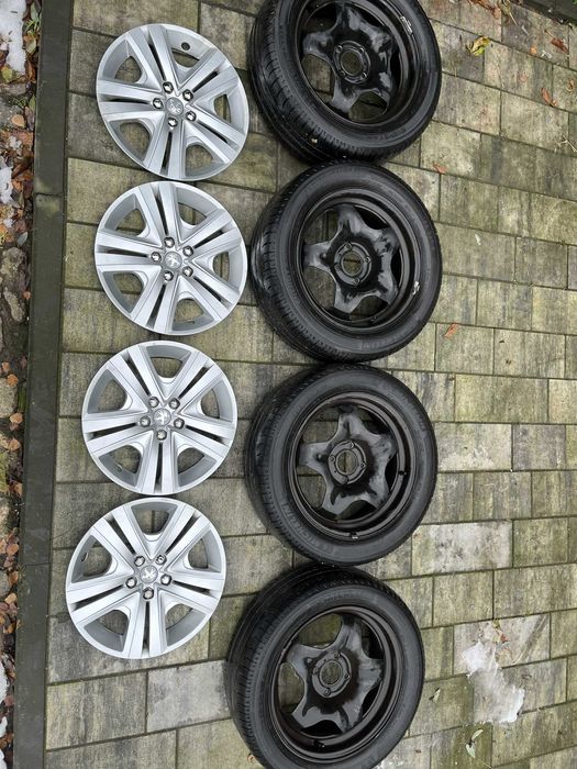 Oryginalne Felgi Stalowe z kołpakami Peugeot/Citroen 4x108 195/55R16