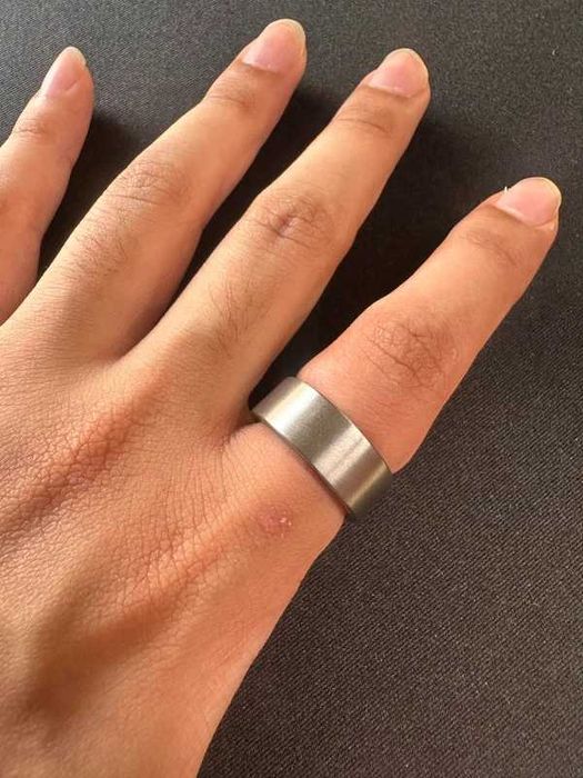 Ultrahuman Ring Raw Titanium, tamanho 12