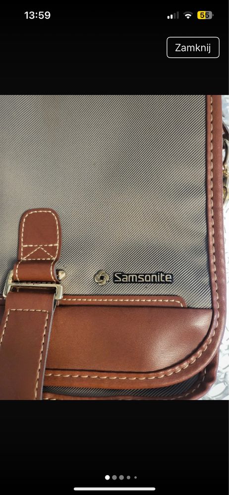 Samsonite torba listonoszka  kolor khaki