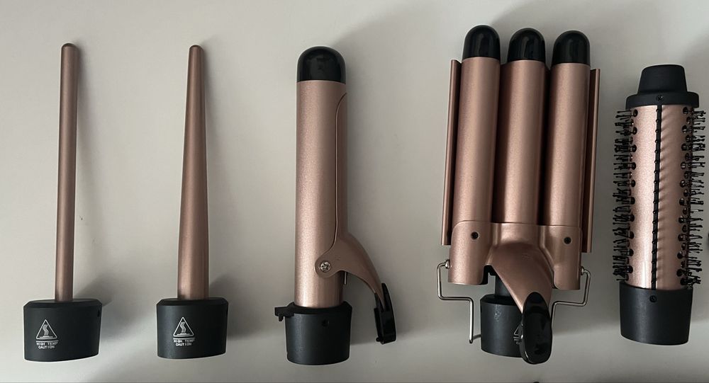 Lokówka MAX-T 5w1 z końcówkami 9–38 mm i szczotką do loków