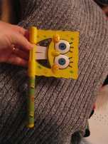 игрушка пластик трещетка крутится флажок губка боб спанч Sponge Bob