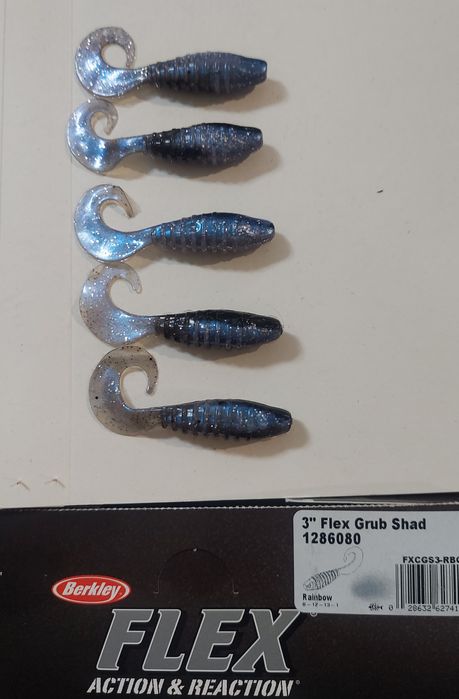 Przynęta Berkley Flex Grub Shad 3" 7,5 cm  -  15 sztuk