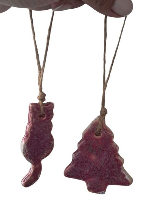 Ceramika zawieszki świąteczne zestaw