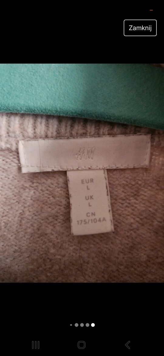 H&m delikatny sweterek z bufkami r l