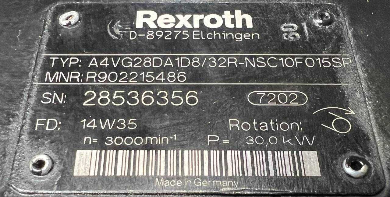 Rexroth A4VG28DA1D8/32R-NSC10F015SP (A4VG28DA1D8) pompa hydrauliczna