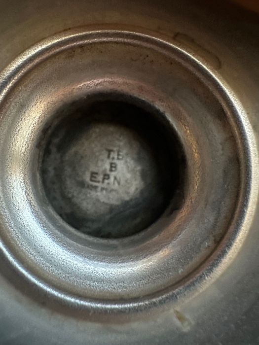 England икорница (сахарница) клеймо  E.P.N.S.. +ложечка ракушка Silver