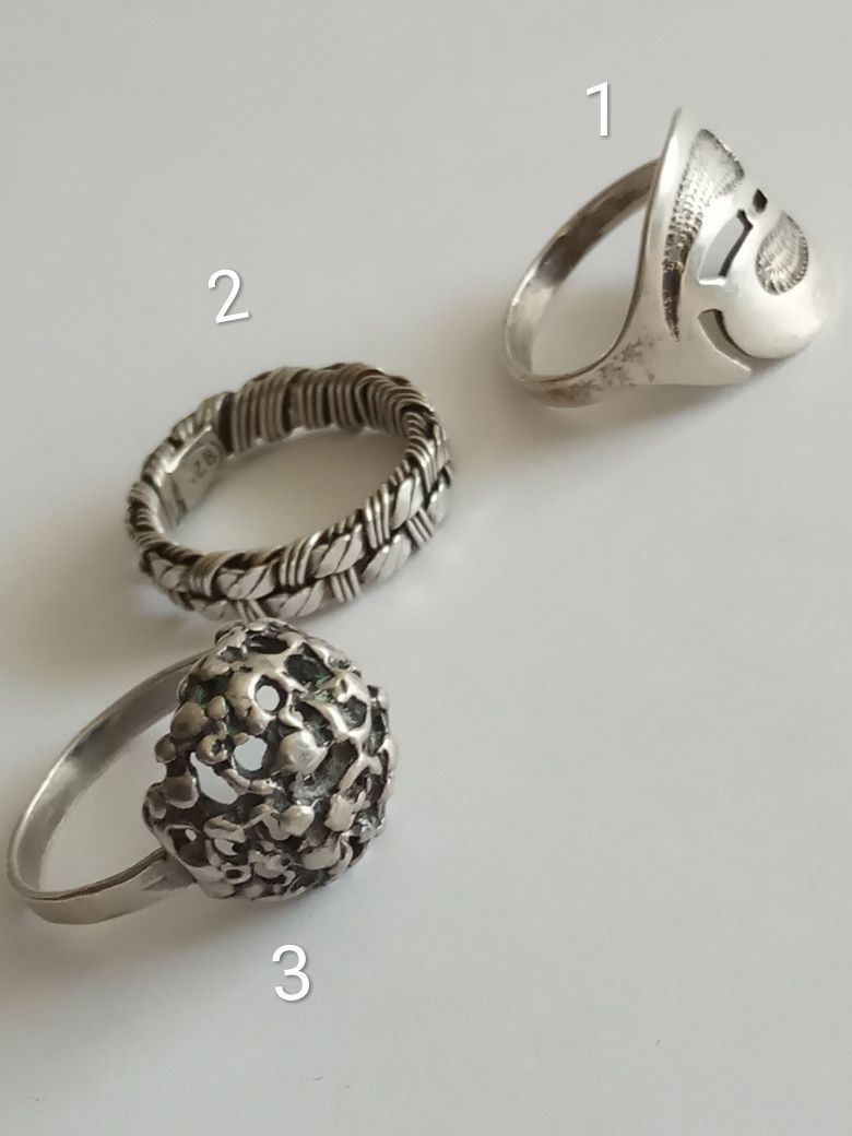 Srebrny stary pierścionek (warmet, PRL)