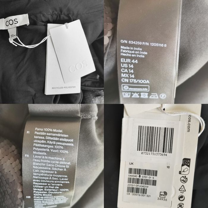 Cos асиметрична сукня з паєтками