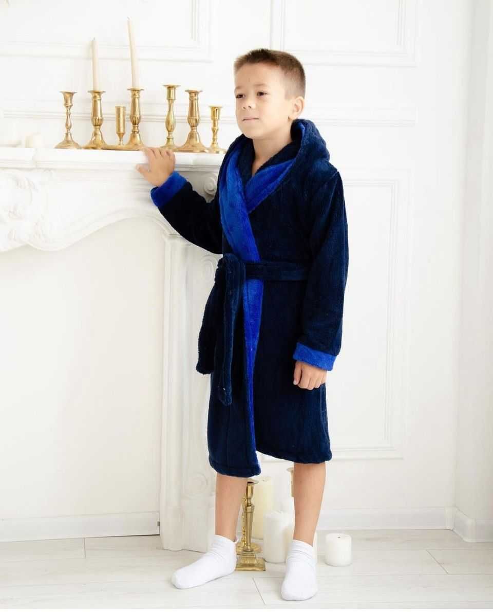 Махровий халат для хлопчика , теплий халат , детский махровый халат