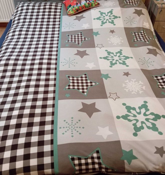 Świąteczna poszewka na kołdrę i poduszkę