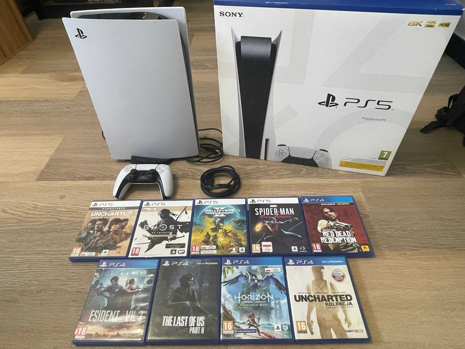 PS5 - Playstation 5 + 11 Gier CD