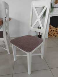 Krzesło provance białe tapicerowane