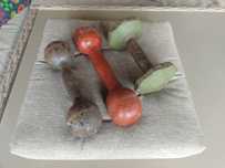 Stare hantle PRL 3 sztuki, zestaw 3kg 4kg  żeliwne