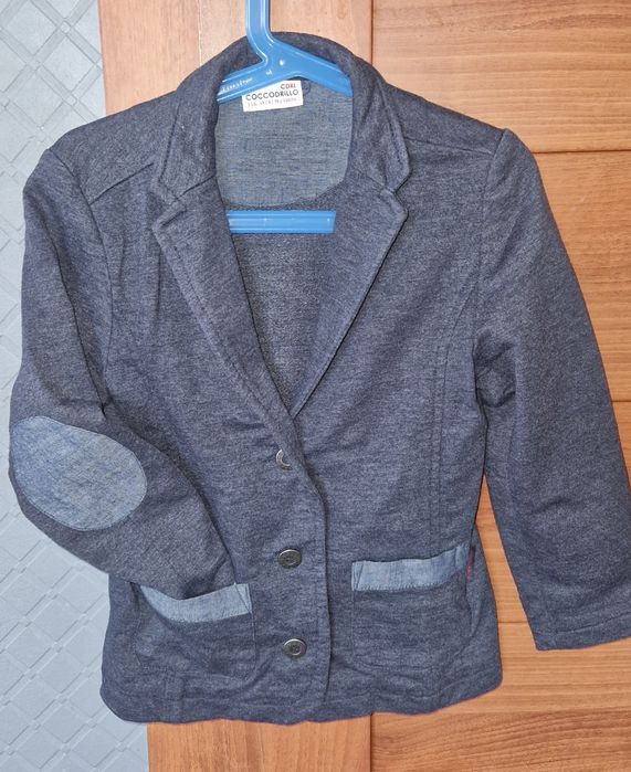 Zestaw marynarka bawełniana z łatami (Cocodrillo)plus koszula r 116