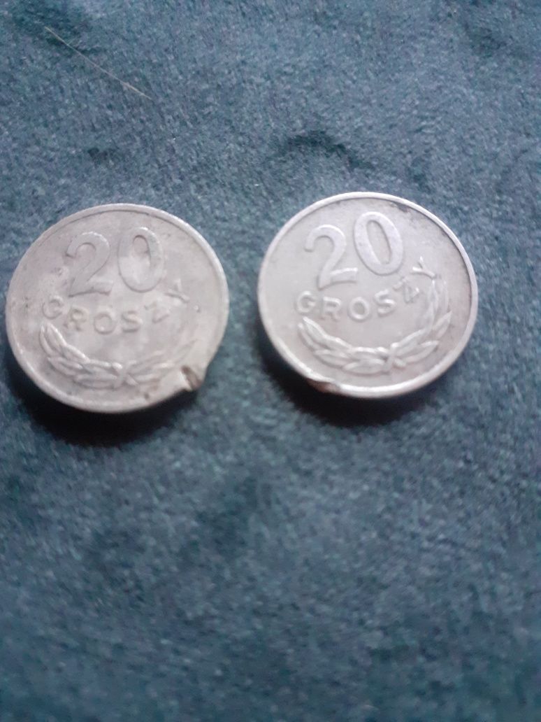 Monety 20 gr. z 1966r/1x1975r../2x 1976r./77r./78r./2x 1981r.