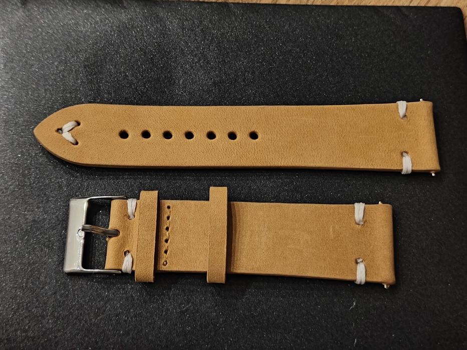 Skórzany pasek jasny brąz 22mm