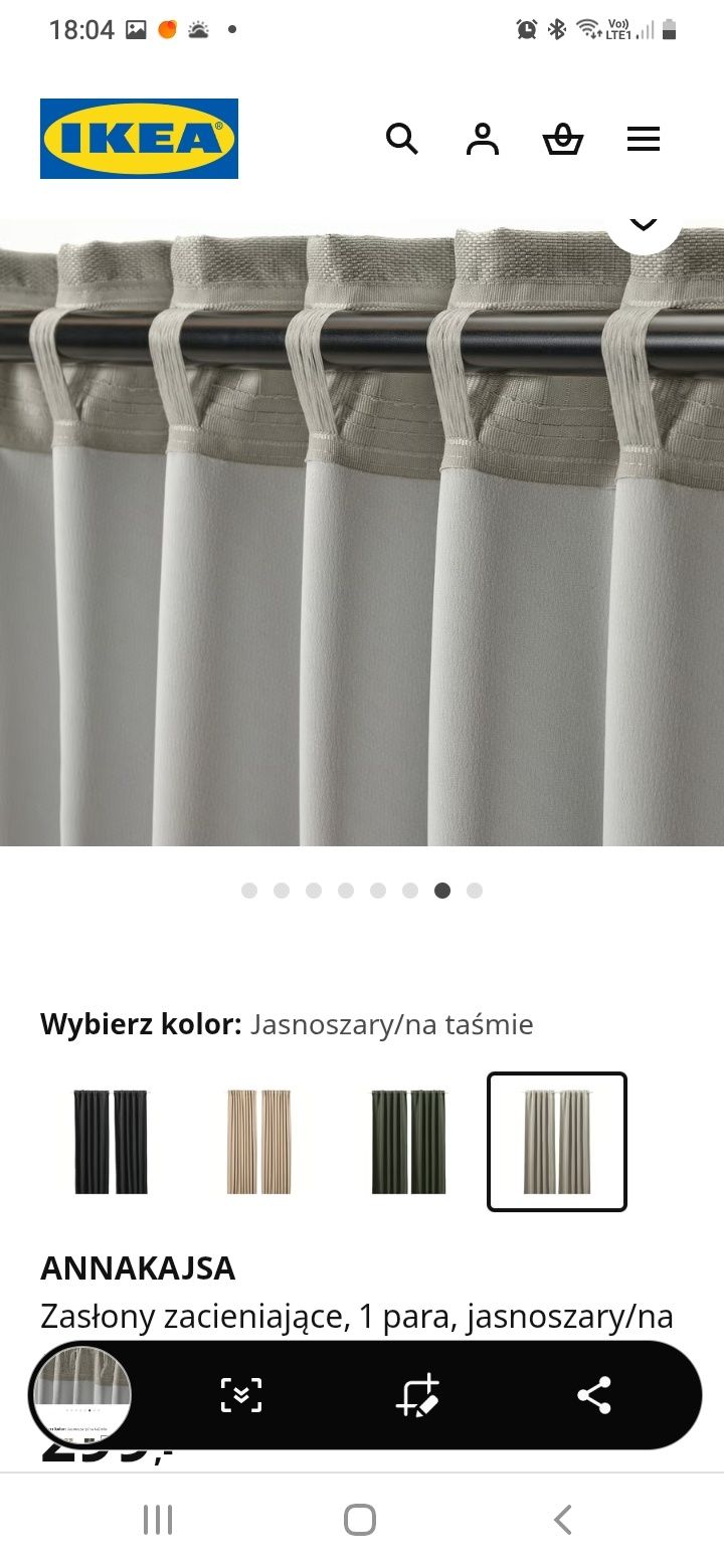 Ikea zaslony Annakajsa nowe