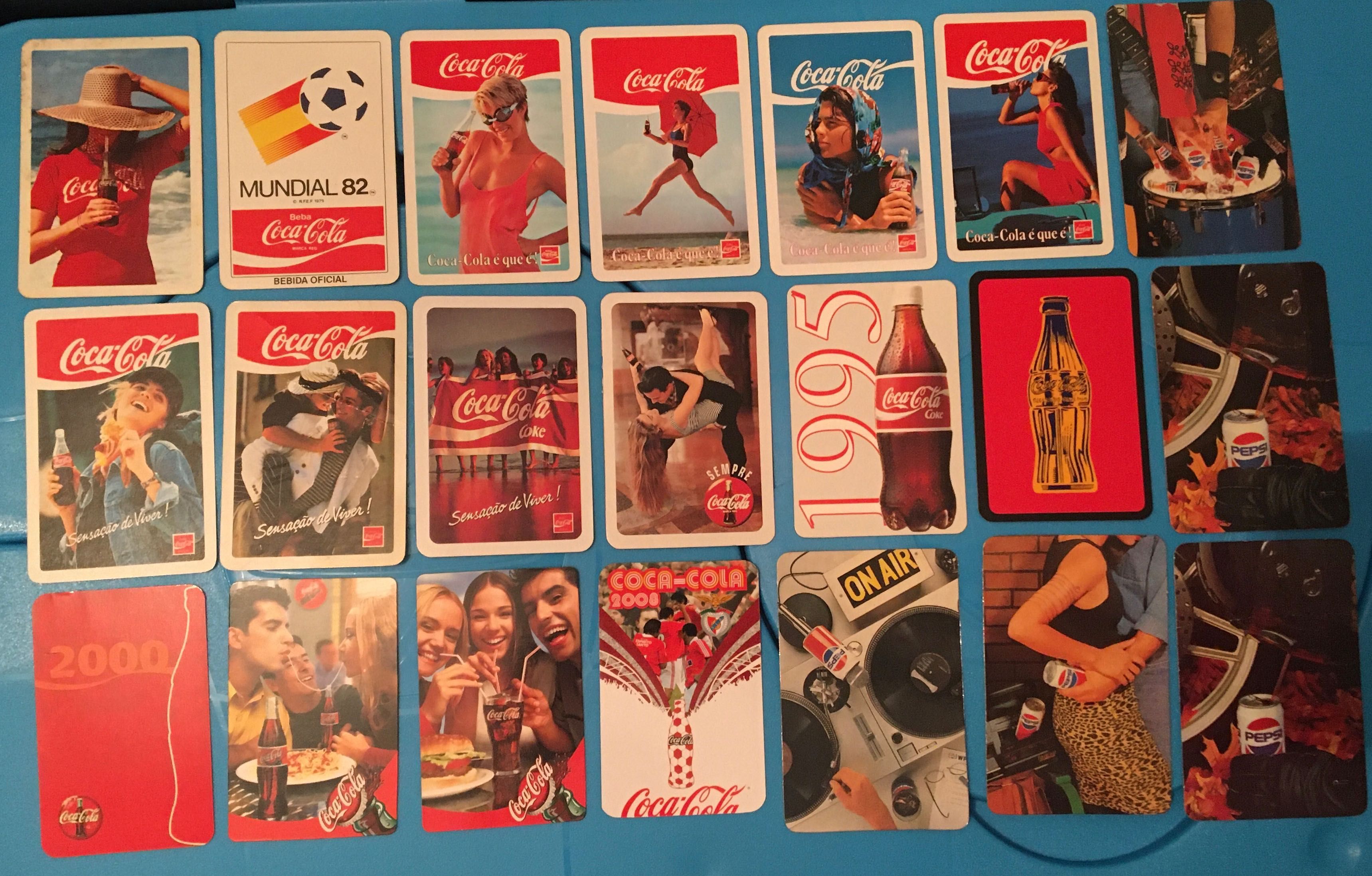 Calendários Coca-Cola e Fanta de 1974 a 2008 Brasil Argentina Portugal