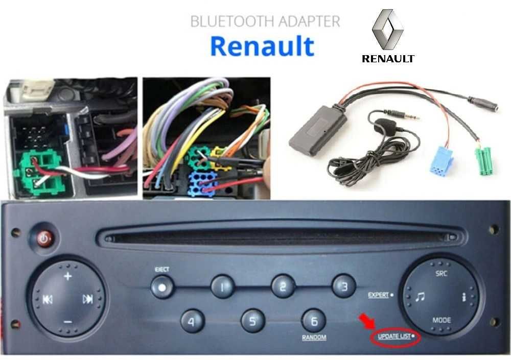 Bluetooth 5.0 адаптер для штатных магнитол Renault. Рено