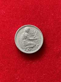 Moeda Rara de 50 Pfennig de 1950 - Cunhagem ”D” / Alemanha