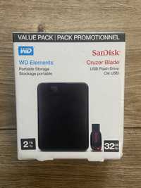 Dysk zewnetrzny 2TB +pendrive gratis