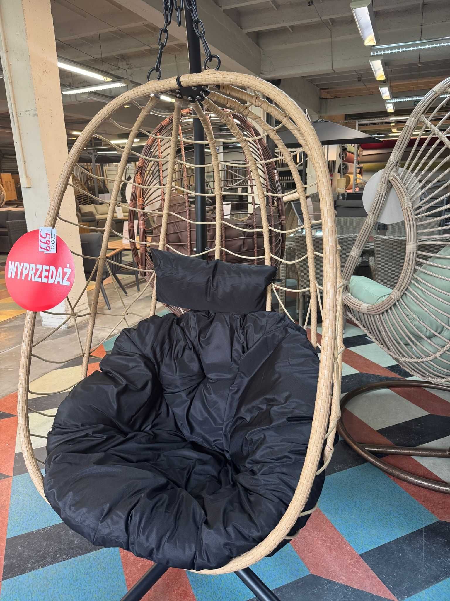 Fotel Wiszący Ogrodowy Kokon XXL Ostatnie Sztuki Promocja Aż Do -50% !