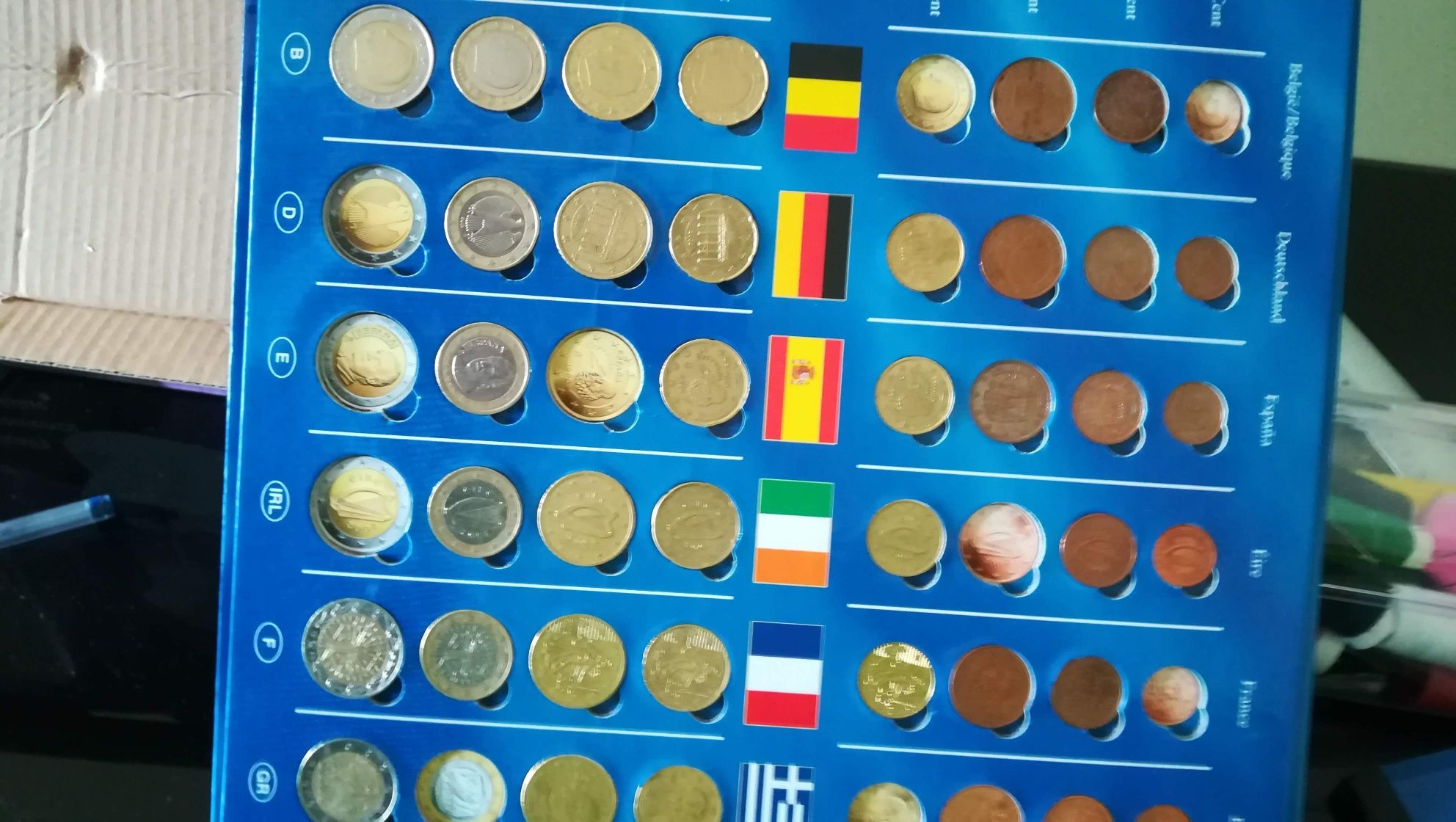 Caderneta moedas euro