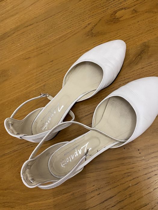 Buty ślubne 42 zapato buty weselne baleriny białe balerinki 42