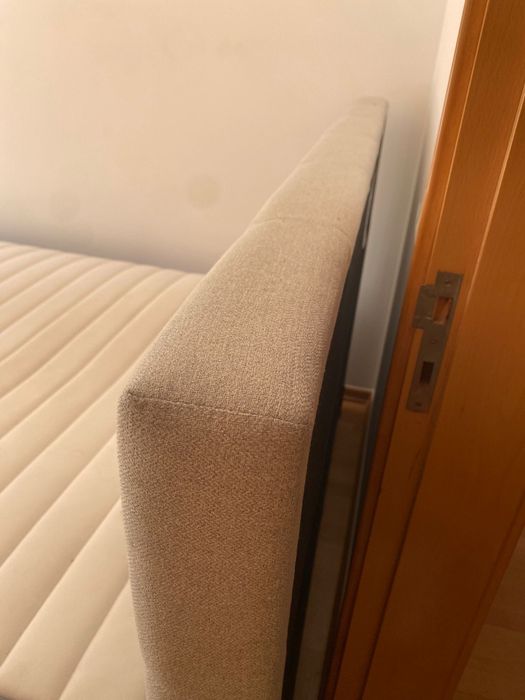 Sommier Belini lorient 140cm por 200cm com arrumação+colchão de mol